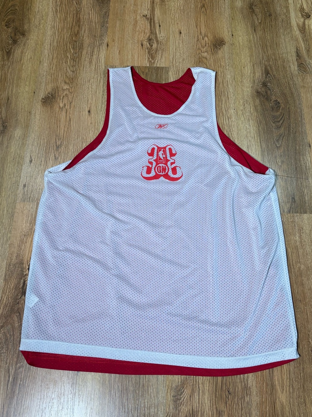 Vintage NBA 3 on 3 Reversible Red White 90s Basketball Jersey Size XL